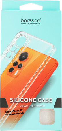 Чехол (клип-кейс) BoraSCO для Apple iPhone 15 Plus прозрачный (72410)