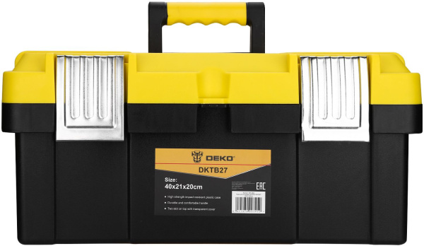 Ящик для инстр. Deko DKTB27 1отд. 6карм. желтый/черный (065-0832)