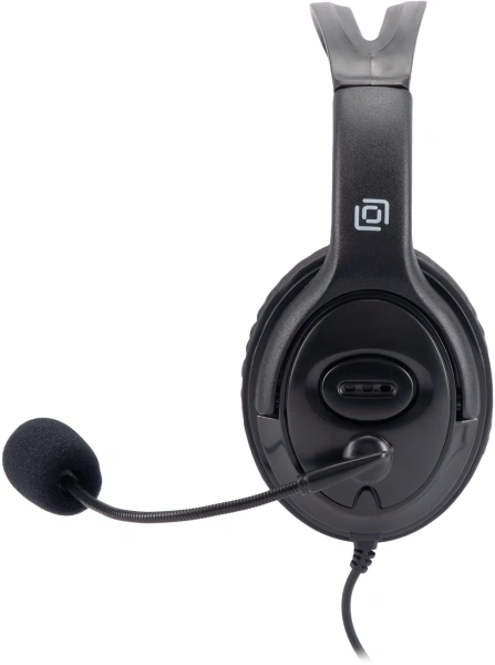 Наушники с микрофоном Оклик HS-M400 черный 1.8м накладные оголовье (1532019)