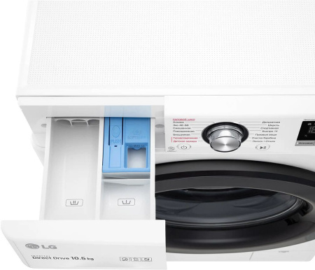 Стиральная машина LG TW4V3RS6W класс: A загр.фронтальная макс.:10.5кг белый инвертер