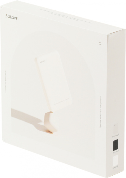 Мобильный аккумулятор Solove W12 5000mAh QC3.0/PD3.0 20W 3A USB-C беспров.зар. бежевый (W12 BEIGE RUS)
