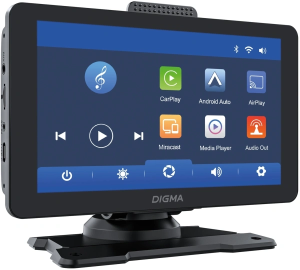 Автомобильный монитор Digma Smart Play 600, BT, Wi-Fi, CarPlay, Android auto 7" 600x1024