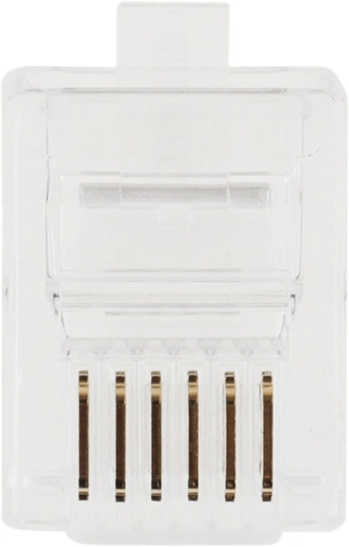 Коннектор Hyperline PLUG-6P6C-P-C2-100 (упак.:100шт) 100м прозрачный