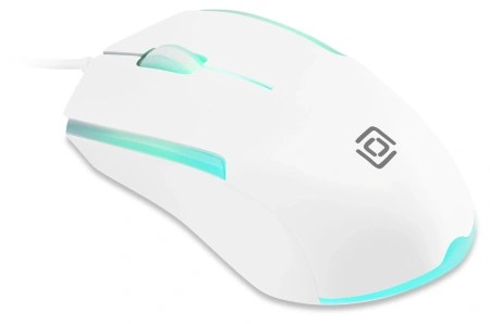 Мышь Оклик 245M белый оптическая (1000dpi) USB (3but)