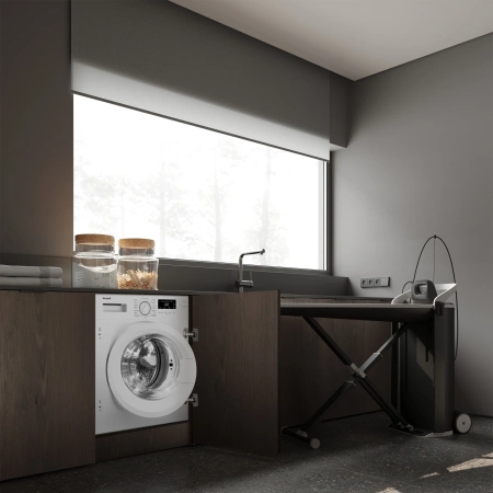 Стиральная машина Weissgauff WMI 6147 Inverter Steam класс:A+++ загрузка до 7кг отжим:1400об/мин белый инвертер