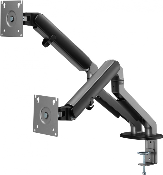 Кронштейн для мониторов Ultramounts UM735BL черный/серый 17"-27" макс.7кг крепление к столешнице пов