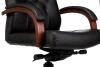 Кресло руководителя Бюрократ T-9928WALNUT черный кожа крестов. металл/дерево