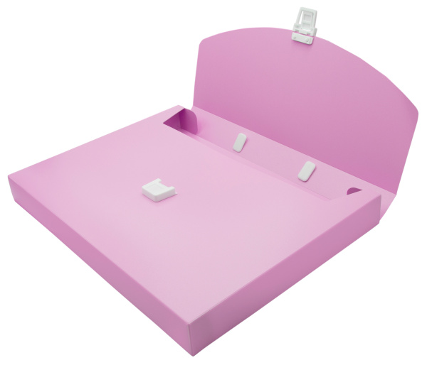 Портфель Бюрократ Pastel PASTPP01PINK 1 отдел. A4 пластик 0.7мм розовый