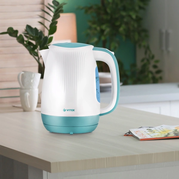 Чайник электрический Vitek VT-7059 1.7л. 2200Вт белый корпус: пластик