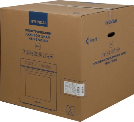 Духовой шкаф Электрический Hyundai HEO 6745 BG черное стекло