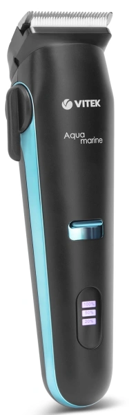 Машинка для стрижки Vitek Aquamarine VT-1353 разноцветный 4Вт (насадок в компл:6шт)