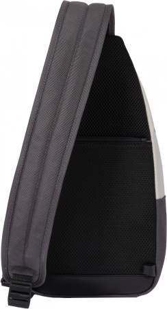 Рюкзак слинг мужской Piquadro Brief2 Special CA4536BR2S/GRN серый/черный нейлон/натур.кожа