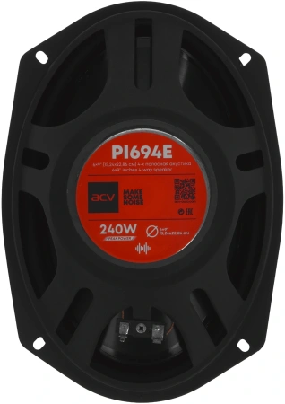 Колонки автомобильные ACV PI-694E 240Вт 88дБ 4Ом 15x23см (6x9дюйм) (ком.:2кол.) коаксиальные четырехполосные