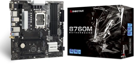Материнская плата Biostar B760MZ-E PRO Soc-1700 Intel B760 4xDDR5 mATX AC`97 8ch(7.1) 2.5Gg RAID+VGA+DVI+HDMI+DP