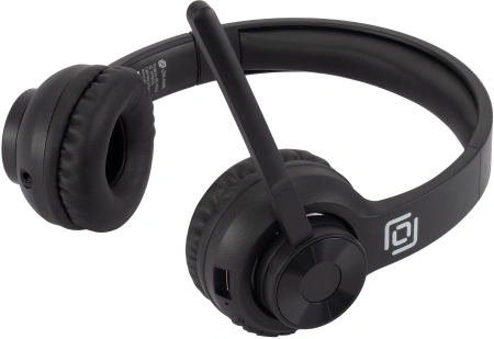 Наушники с микрофоном Оклик HS-M310 черный 1.5м накладные BT оголовье (1978706)