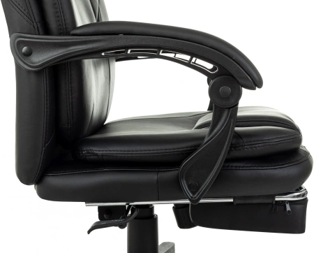 Кресло руководителя Бюрократ CH-868N-F черный эко.кожа крестов. пластик подст.для ног