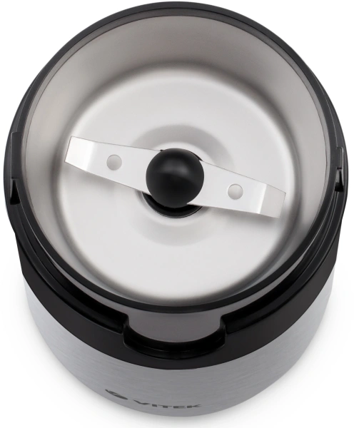 Кофемолка Vitek VT-1540 SR 120Вт сист.помол.:ротац.нож вместим.:40гр серебристый