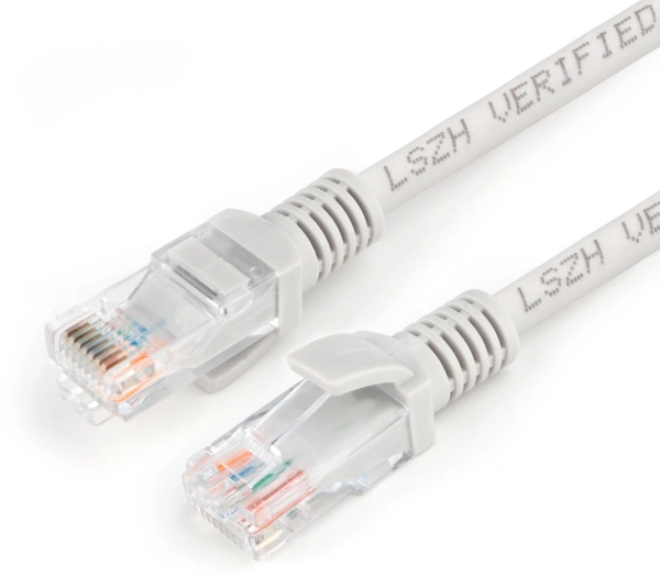 Патч-корд Premier PP31-0.5M-LSZH 1Гбит/с UTP 4 пары cat.5E CCA molded 0.5м серый RJ-45 (m)-RJ-45 (m)