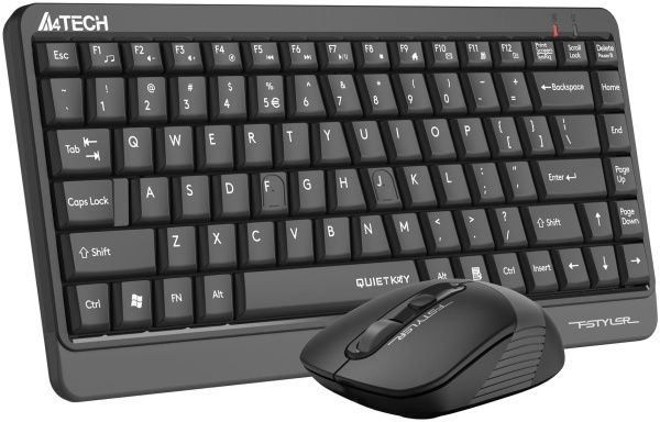 Клавиатура + мышь A4Tech Fstyler FGS1110Q клав:черный/серый мышь:черный/серый USB беспроводная Multimedia