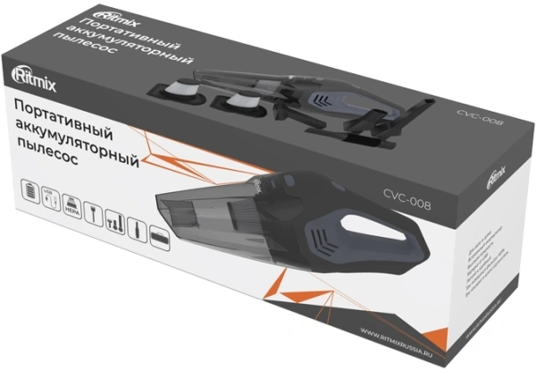 Пылесос Автомобильный Ritmix CVC-008 черный 70Вт