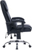 Кресло Cactus с вибромассажем CS-CHR-OC02M-BK черный эко.кожа крестов. сталь