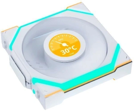 Вентилятор для корпуса Lian-Li Uni Fan SL Wireless 120 LCD ARGB 120х124.5x28 белый 4-pin 29.5дБ (упак.:3шт) (G99.12SLLCD1W3W.R0) Ret