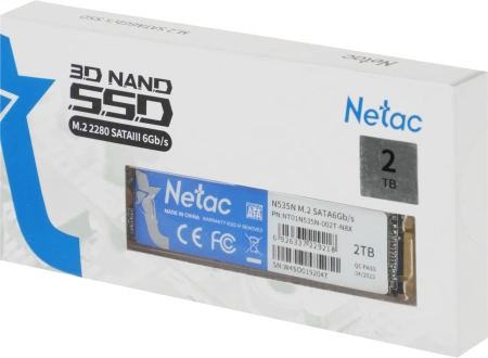 Накопитель SSD Netac SATA III 2Tb NT01N535N-002T-N8X N535N M.2 2280