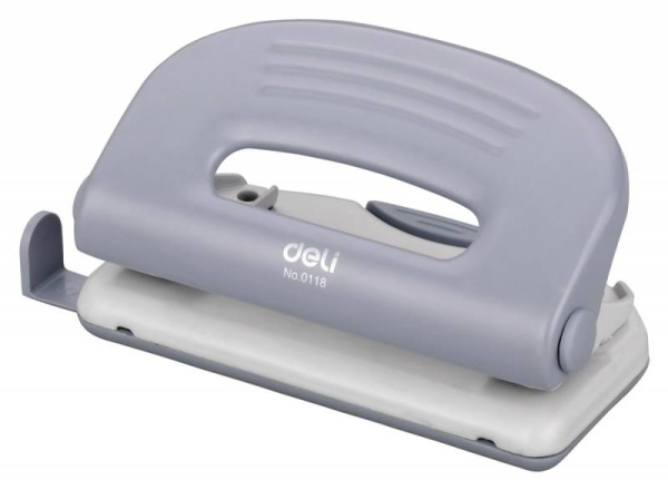 Дырокол Deli PRO E0118 макс.:10лист. металл ассорти отв.:2 с линейкой