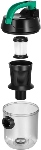 Пылесос Kitfort КТ-5286 1200Вт черный/зеленый