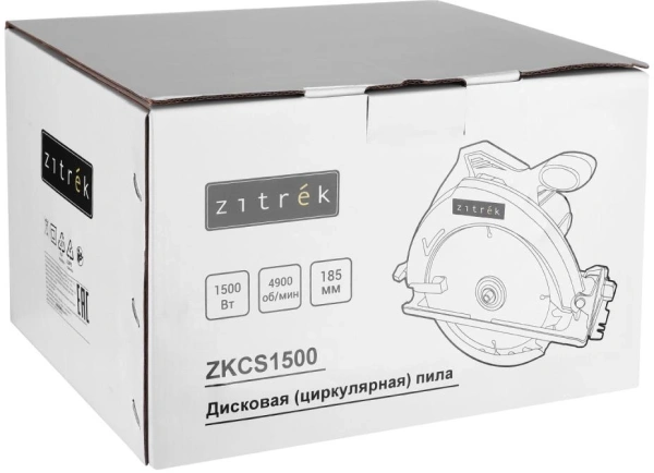 Циркулярная пила (дисковая) Zitrek ZKCS1500 1500Вт (ручная) D диска.:185мм (085-1305)