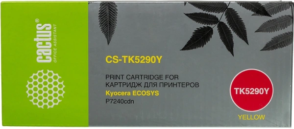 Картридж лазерный Cactus CS-TK5290Y TK-5290Y желтый (13000стр.) для Kyocera Ecosys P7240cdn