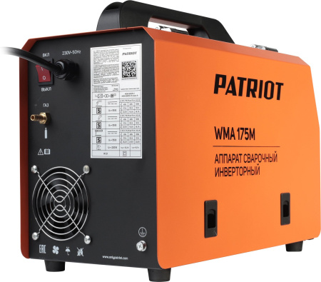 Сварочный полуавтомат Patriot WMA 175 M инвертор MIG-MAG/ММА 6.7кВт