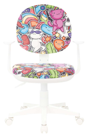 Кресло детское Бюрократ CH-W356AXSN мультиколор маскарад крестов. пластик пластик белый