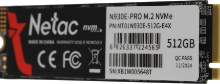 Накопитель SSD Netac PCI-E 3.0 x4 512Gb NT01N930E-512G-E4X N930E Pro M.2 2280