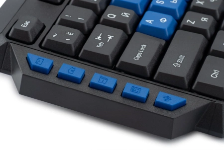 Клавиатура Оклик 750G FROST WAR черный/черный USB Multimedia for gamer