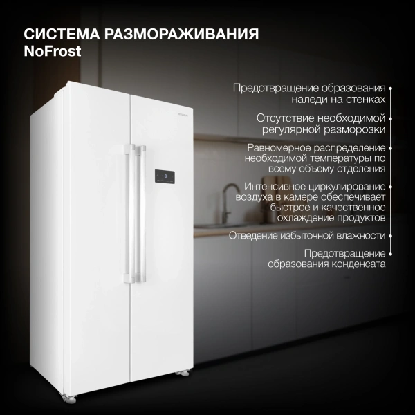 Холодильник Hyundai CS55023F 2-хкамерн. белый (CS55023F БЕЛЫЙ)