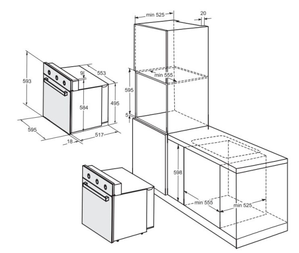 Духовой шкаф Электрический Darina 1U BDE 111 707 At антрацит