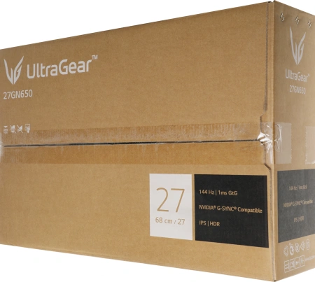 Монитор LG 27" UltraGear 27GN650-B черный/красный IPS LED 16:9 HDMI матовая HAS Piv 1000:1 350cd 178гр/178гр 1920x1080 144Hz G-Sync DP FHD 7.2кг