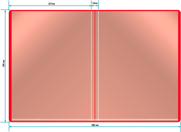Папка с 20 прозр.вклад. Бюрократ -BPV20RED A4 пластик 0.6мм торц.карм с бум. встав красный
