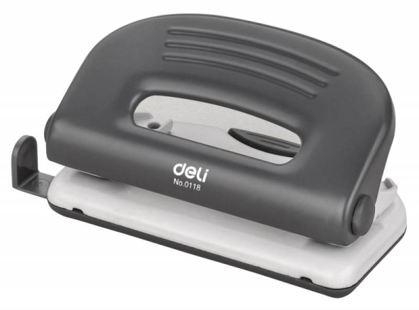 Дырокол Deli PRO E0118 макс.:10лист. металл ассорти отв.:2 с линейкой