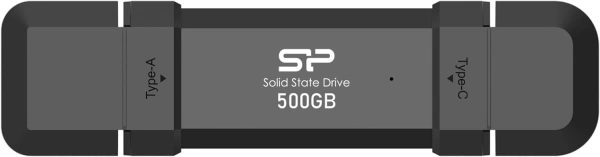 Накопитель SSD Silicon Power USB-C 500GB SP500GBUC3S72V1K DS72 1.8" черный USB-A