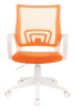 Кресло Бюрократ CH-W695NLT оранжевый TW-38-3 TW-96-1 сетка/ткань крестов. пластик пластик белый