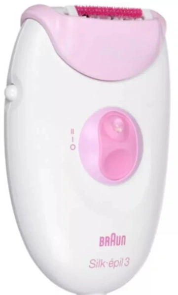 Эпилятор Braun SE3274 скор.:2 от электр.сети розовый/белый
