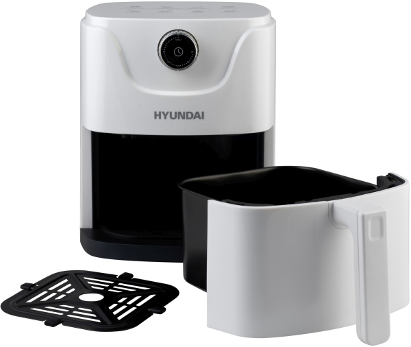 Аэрогриль Hyundai HYF-2052 1000Вт белый/серебристый