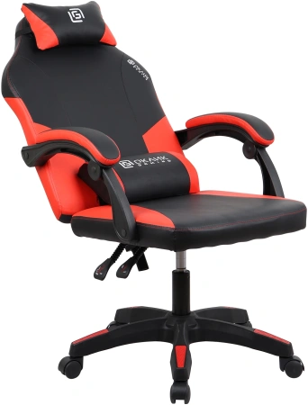 Кресло игровое Оклик Spirit черный/красный сиденье черный/красный искусст.кожа/сетка с подголов. кре