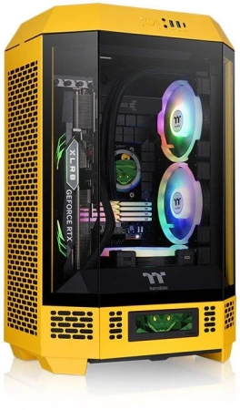 Корпус Thermaltake The Tower 300 Bumblebee желтый без БП miniITX 7x120mm 5x140mm 2xUSB3.0 audio bott