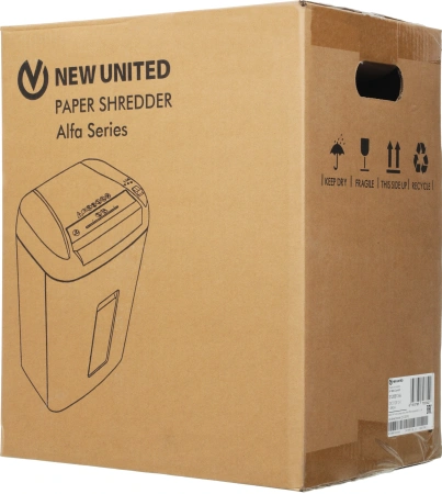Шредер New United AT-8Md (секр.P-5) фрагменты 7лист. 28лтр. скрепки скобы пл.карты