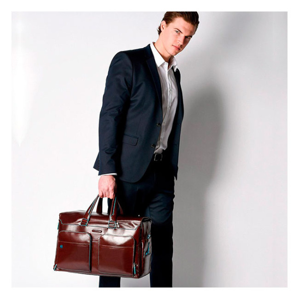 Сумка дорожная Piquadro Blue Square BV4342B2/MO коричневый натур.кожа