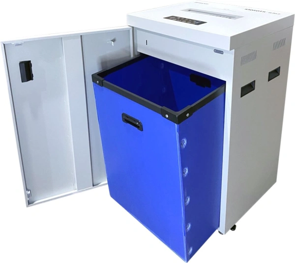 Шредер Office Kit S1650 3,9х35 белый (секр.P-4)/фрагменты/35лист./165лтр./скрепки/скобы/пл.карты/CD