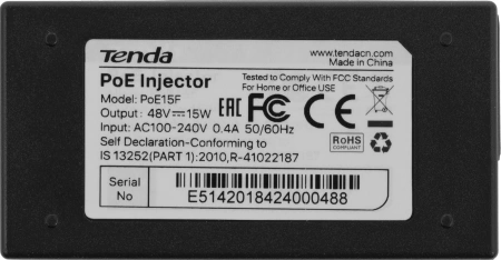 Инжектор Tenda POE15F 1xFE 1xData/power PoE
